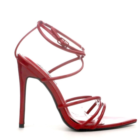 Strappy Red Sandal - Picture 4 of 8